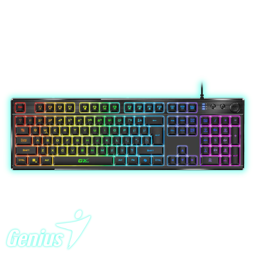 Teclado gamer Genius KB K7 Plus RGB semimecánico USB